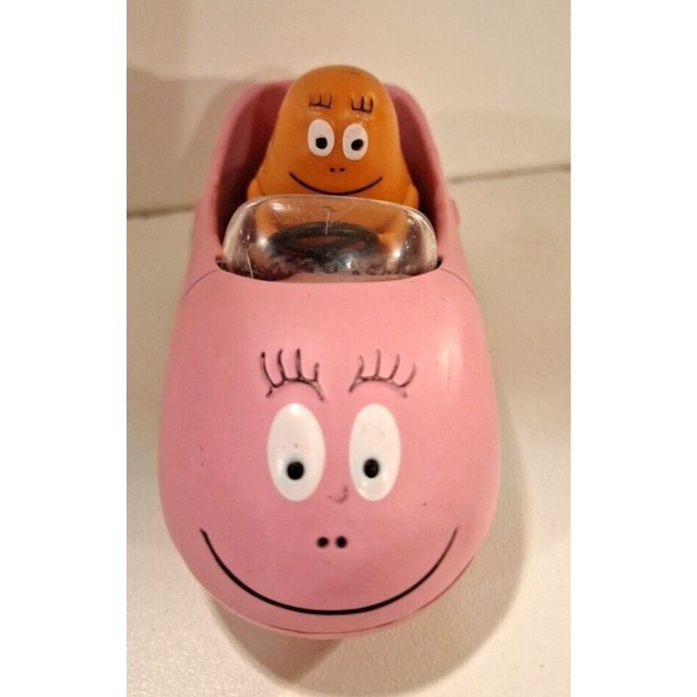 Barbapapa Driving Pink Car 3" Vintage Missing 1 Wheel Motorama Toy Vehicle - Picture 2 of 13